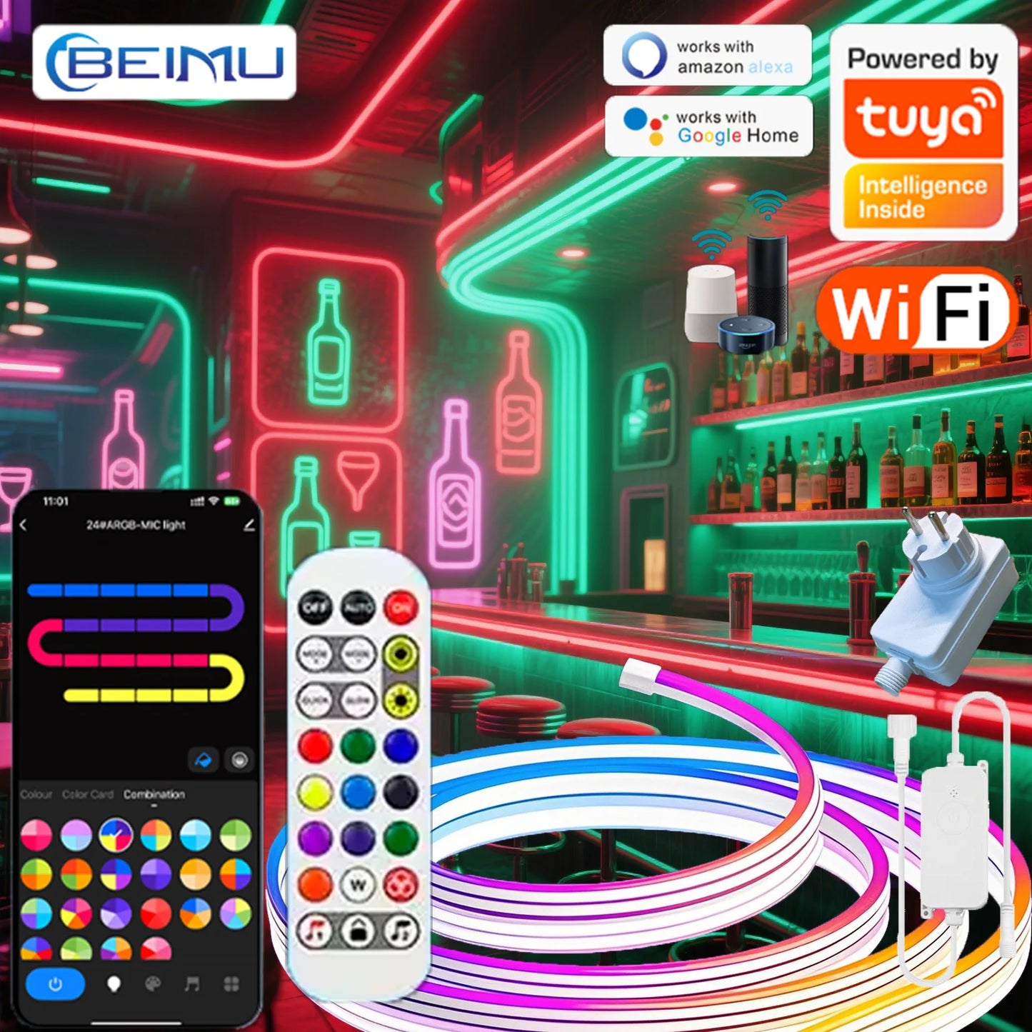 Smart RGB LED-Lichtstreifen – App-gesteuert & wasserfest