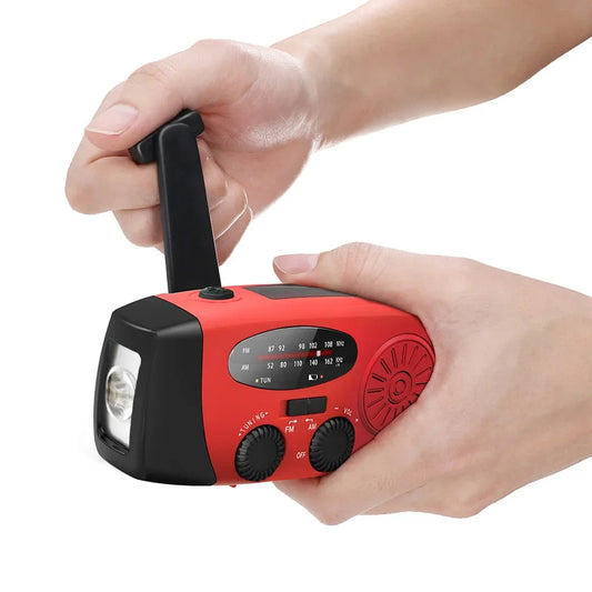 Solar-Notfallradio 2000 mAh – Mit Kurbel, LED & USB