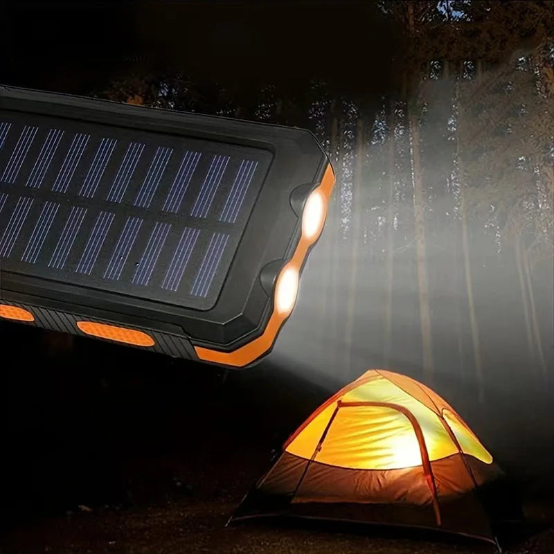 Wasserdichte Solar-Powerbank 20.000 mAh – LED & Schnellladung