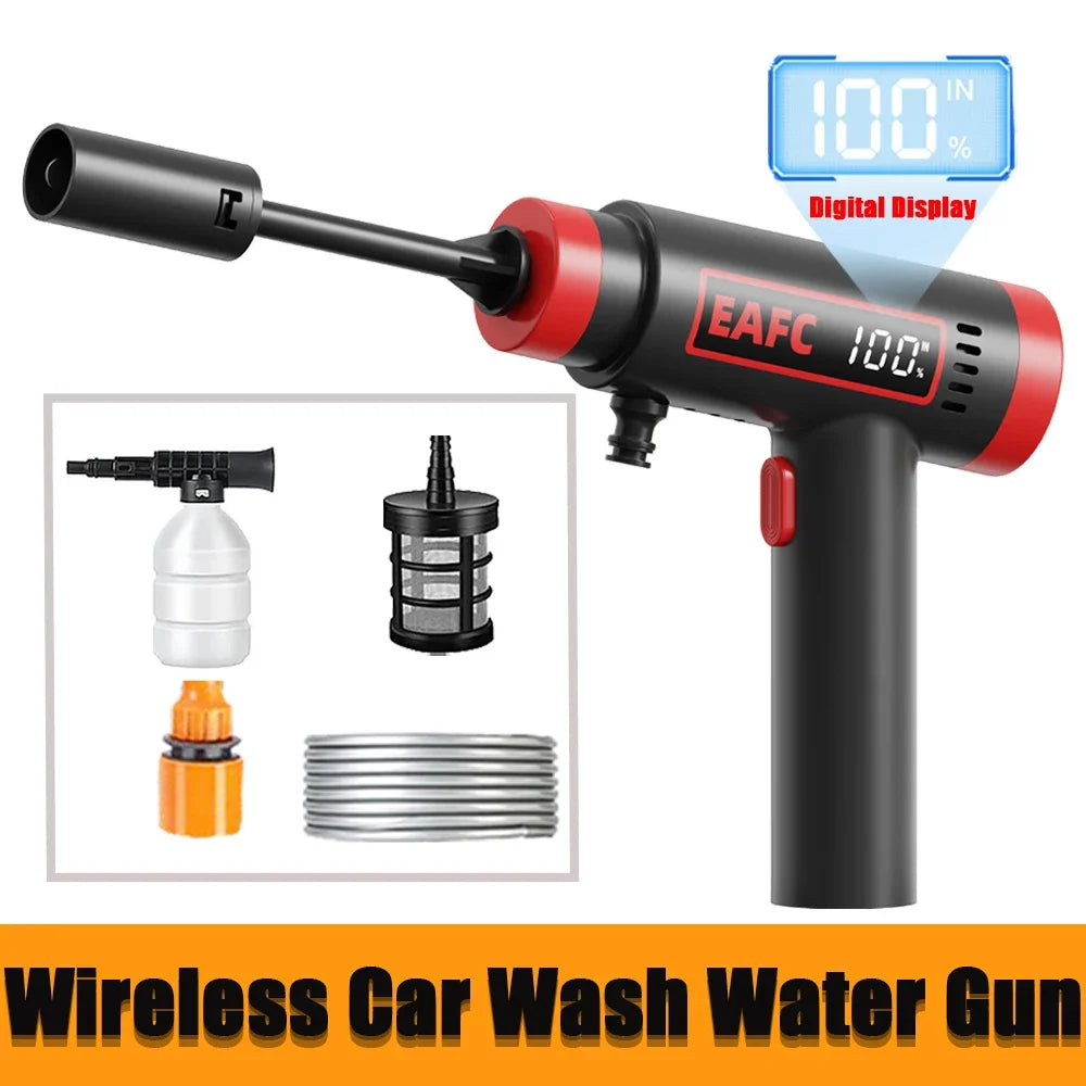 Akku-Hochdruckreiniger 60 Bar – Kabellose Autowaschanlage mit Display