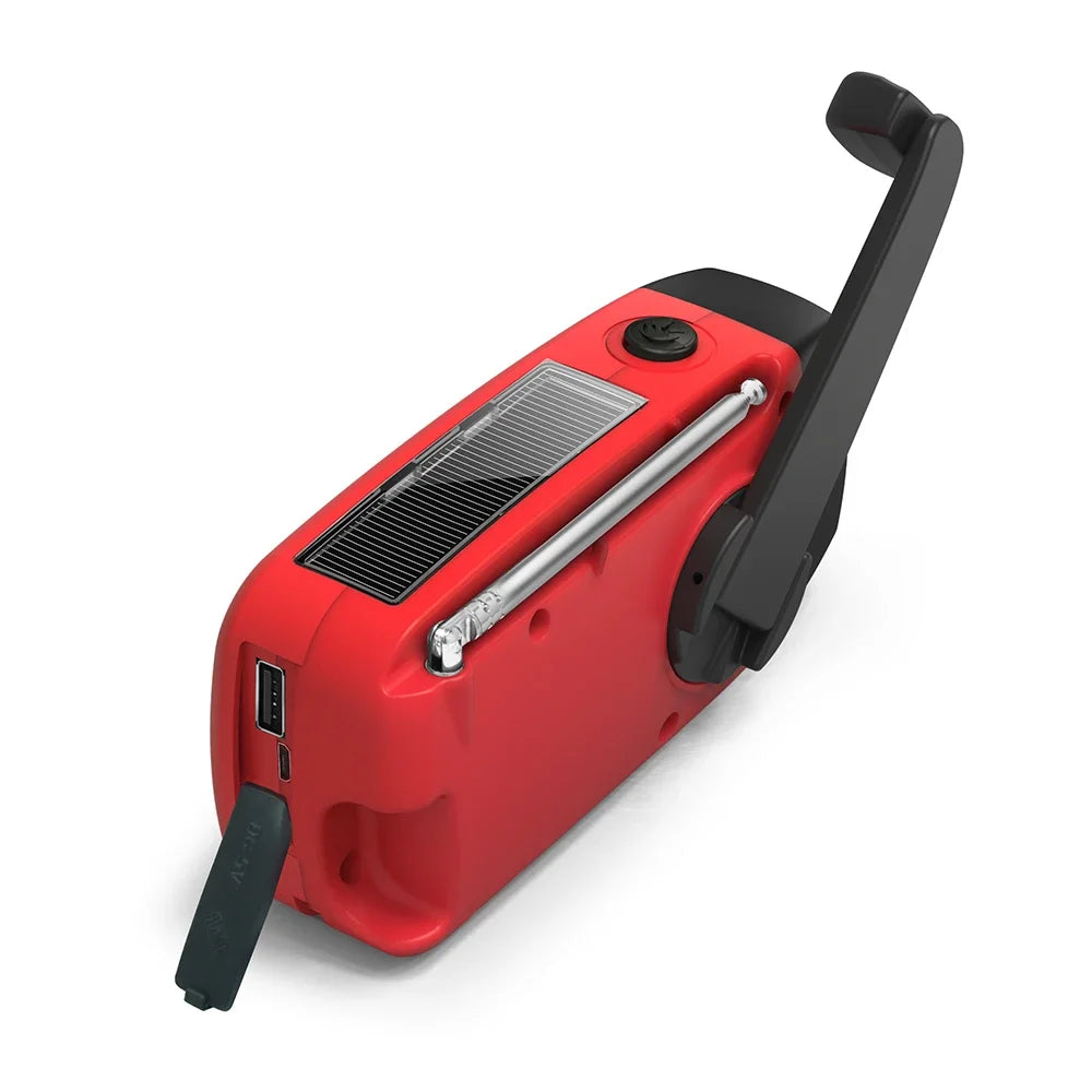 Solar-Notfallradio 2000 mAh – Mit Kurbel, LED & USB