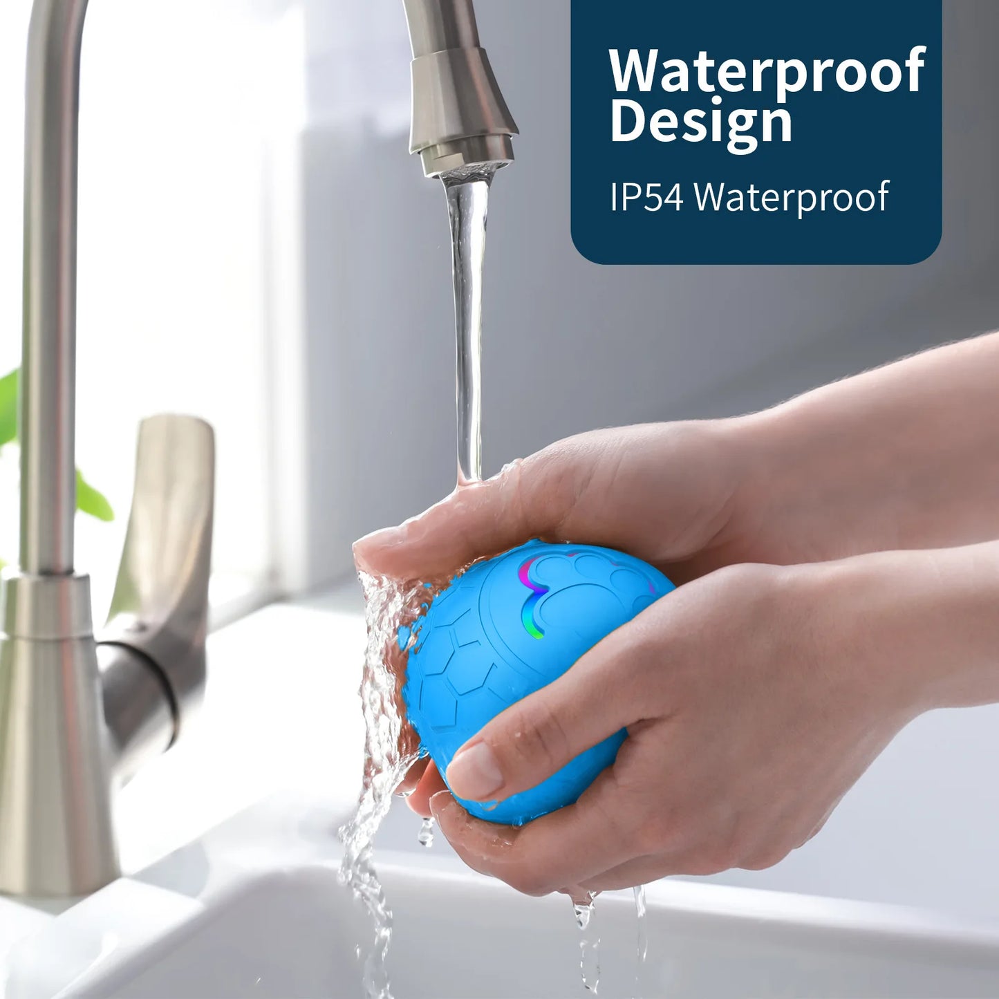 Elektronischer Haustier-Spielball – Interaktiver LED-Ball für Hunde & Katzen (USB, RGB, wasserfest)