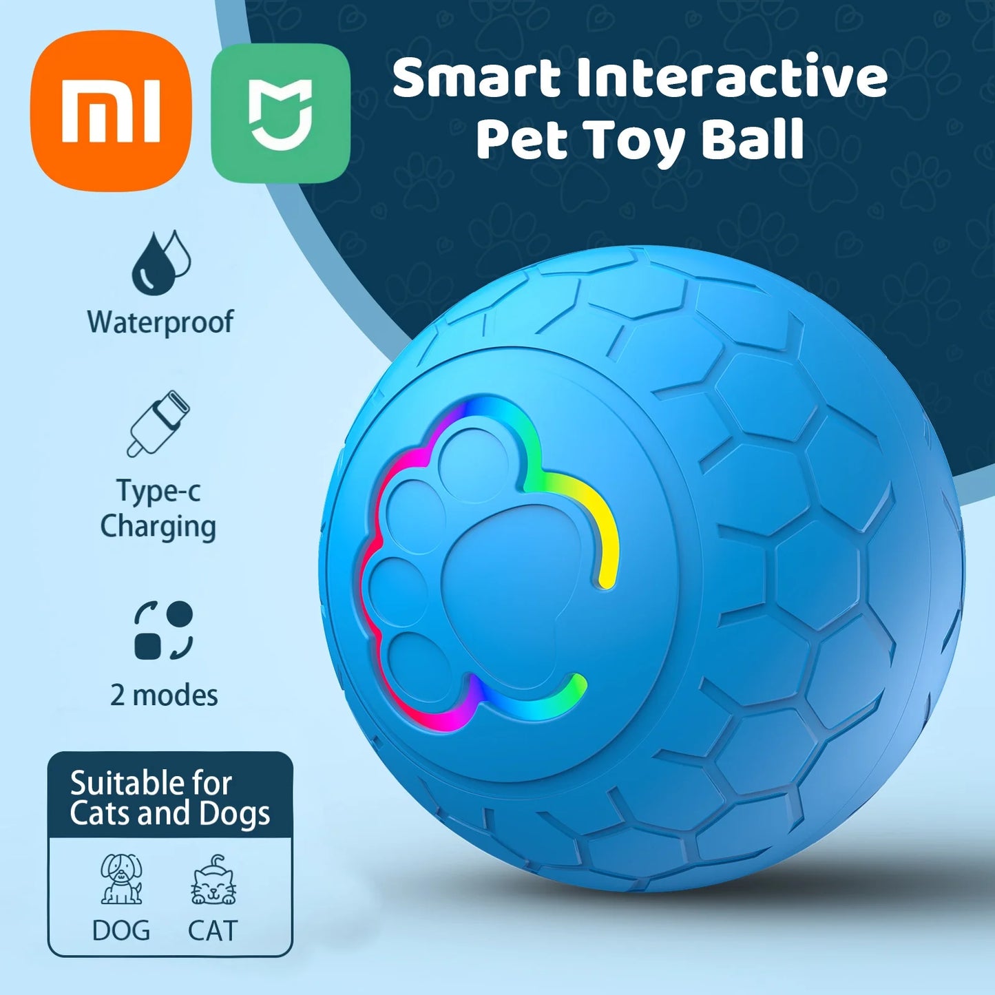 Xiaomi Smart Pet Ball – LED Spielball für Hunde & Katzen