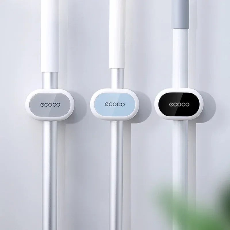 Wasserdichter Besen- & Mophalter | Starker Wandhaken ohne Bohren für Bad & Küche