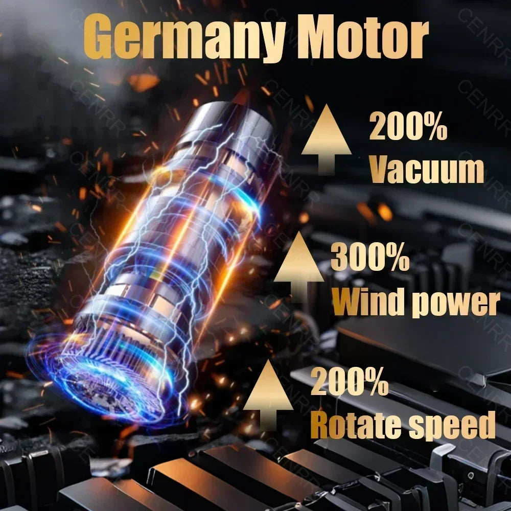 Akku Auto-Staubsauger 98000PA – Kabellos, Stark & Tragbar