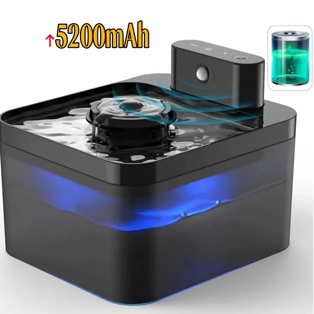 Kabelloser Katzenbrunnen 2.2L mit Infrarot-Sensor