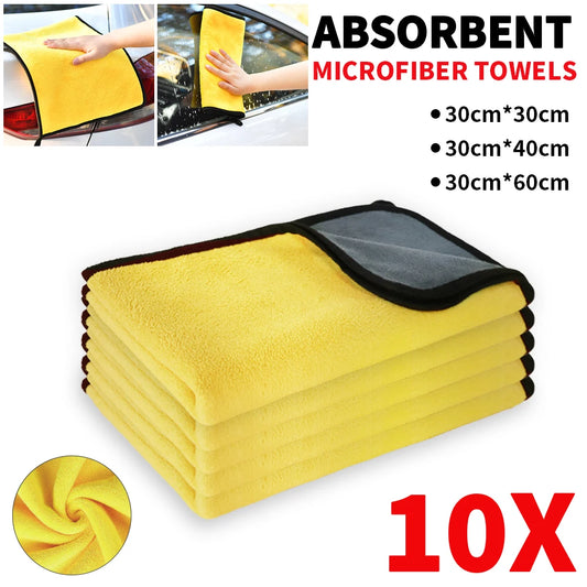 Mikrofaser Reinigungstücher 10er Set – Auto & Haushalt, 30x60 cm