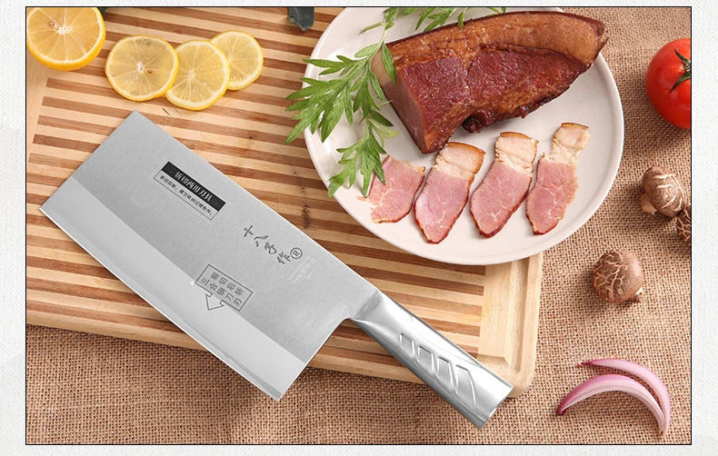 Shibazi Profi-Kochmesser aus 3-Lagen-Stahl – Fleischbeil & Hackm