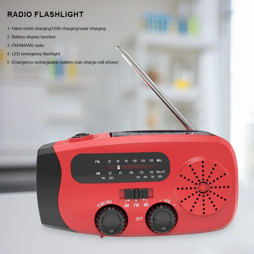 Premium Solar-Kurbelradio – Outdoor & Blackout-Ready